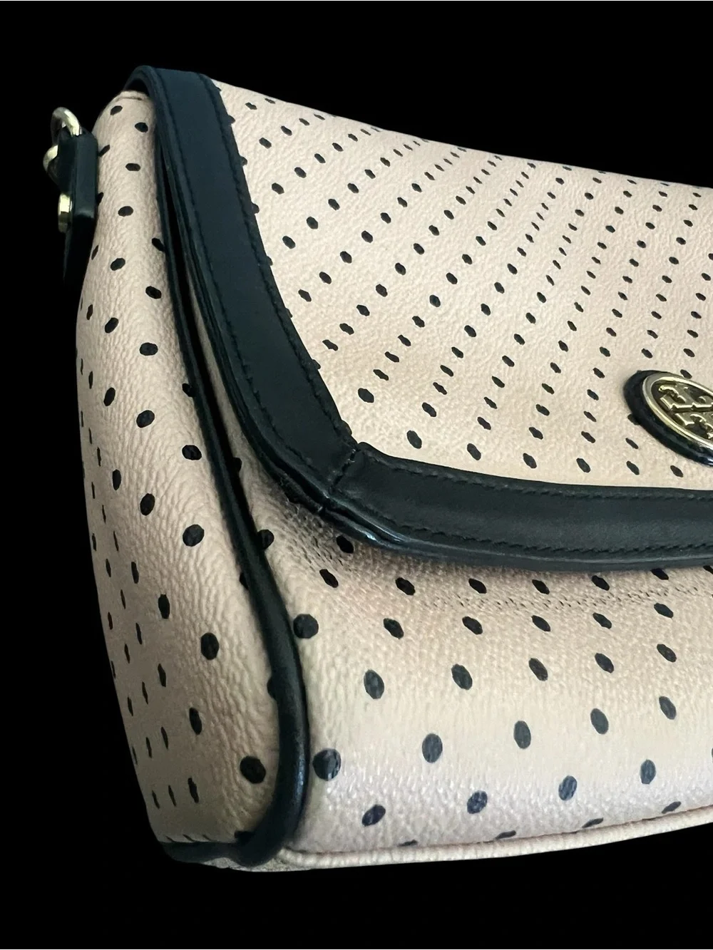 TORY BURCH Dot Pattern Flap Shoulder Bag